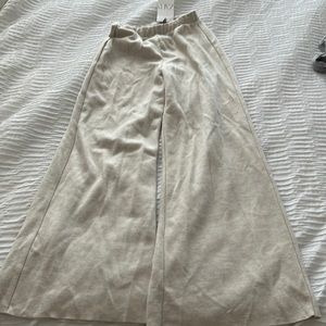 Zara beige wide leg trouser size small